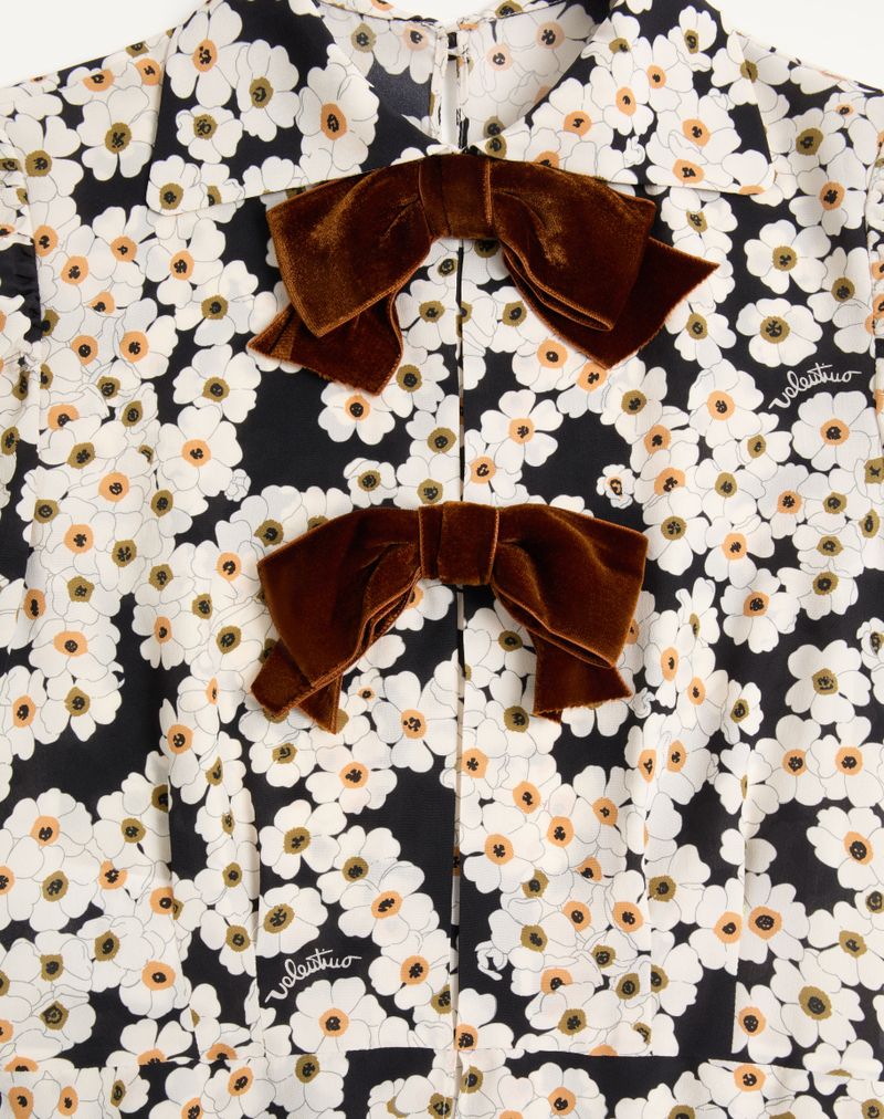 Apres L'hiver Vestido Midi Crepe De Chine Estampado Primula