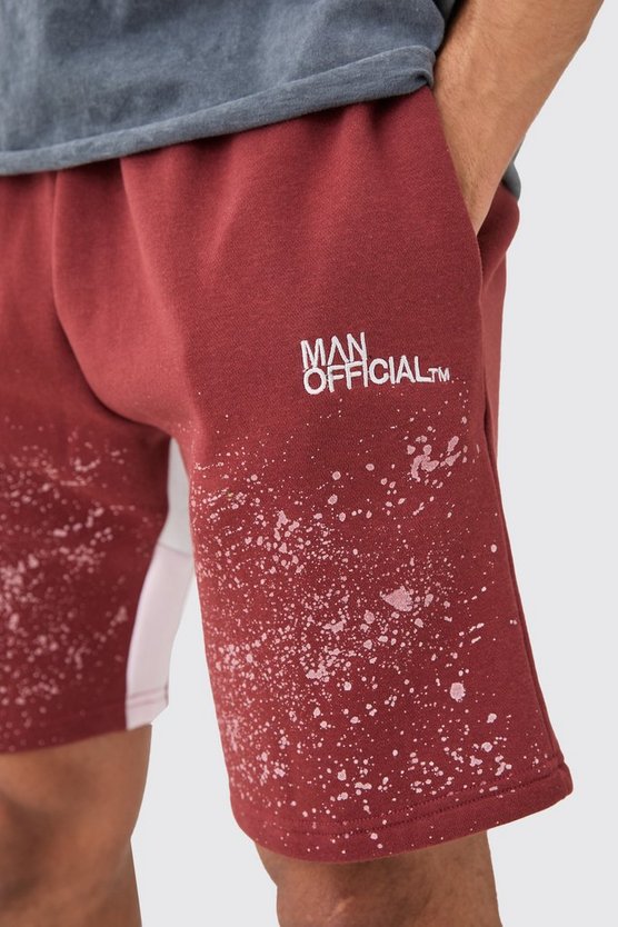 Lockere Shorts mit Farbspritzern