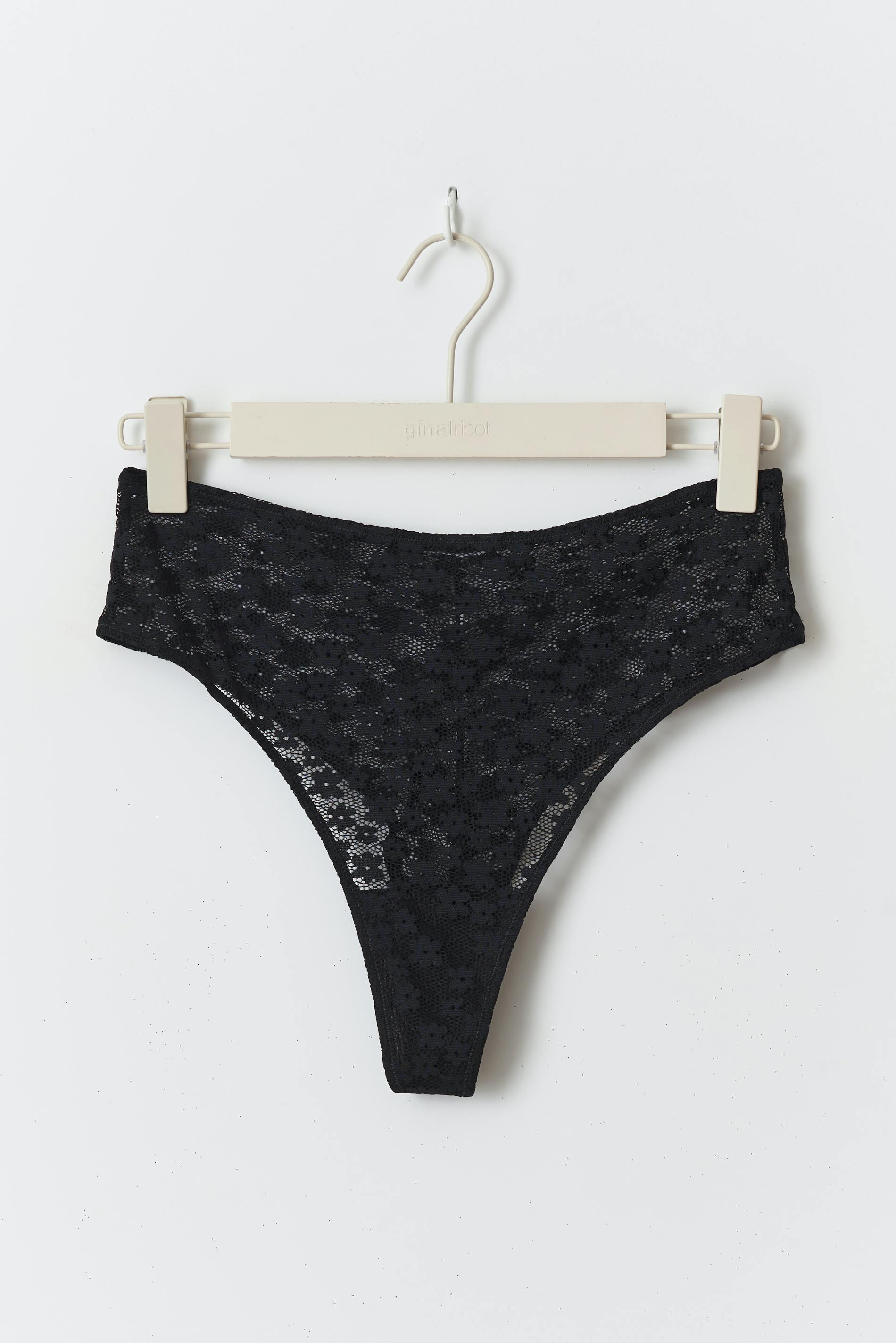 High waist lace brazilian