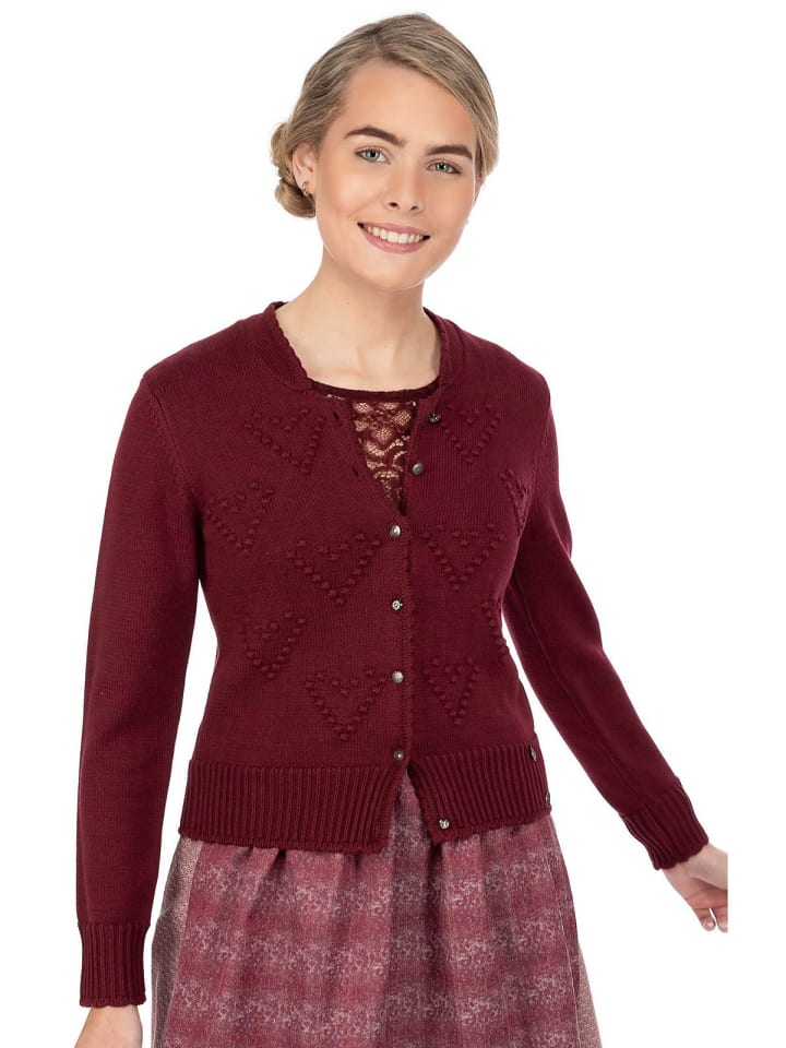 Spieth & Wensky Strickjacke BRESCIA in weinrot günstig kaufen