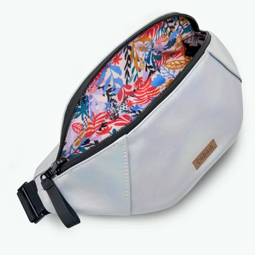 Large silver Rennes fanny pack
