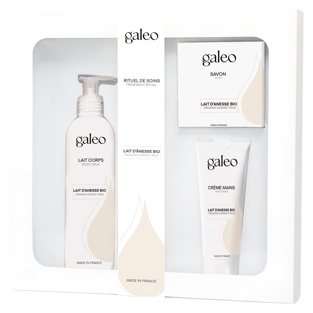 galeo COFFRETS TRIO SOIN DU CORPS - LAIT D'ÂNESSE BIOLOGIQUE Coffret