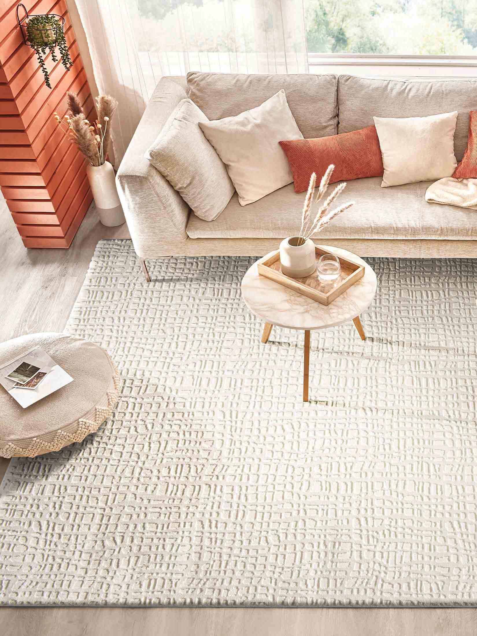 Bayonne Moderner Teppich, Creme