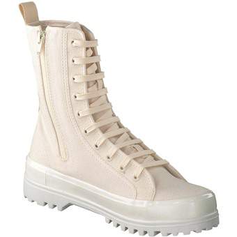 Superga Alpina Shiny Gum High Sneaker in beige