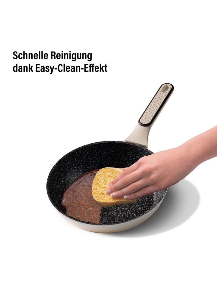 Stoneline Kochgeschirr-Set 11-teilig 18/20/24 | mit Deckeln in Creme günstig kaufen onesize