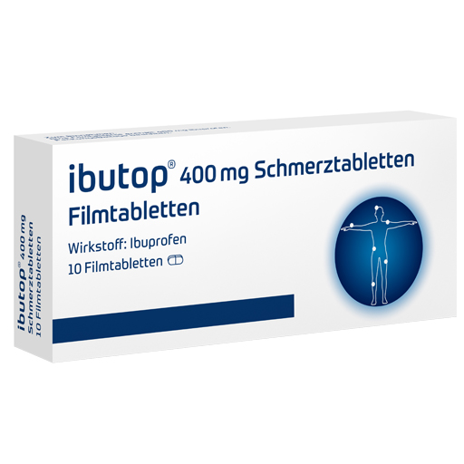 IBUTOP 400 mg Schmerztabletten Filmtabletten  10 St  Filmtabletten