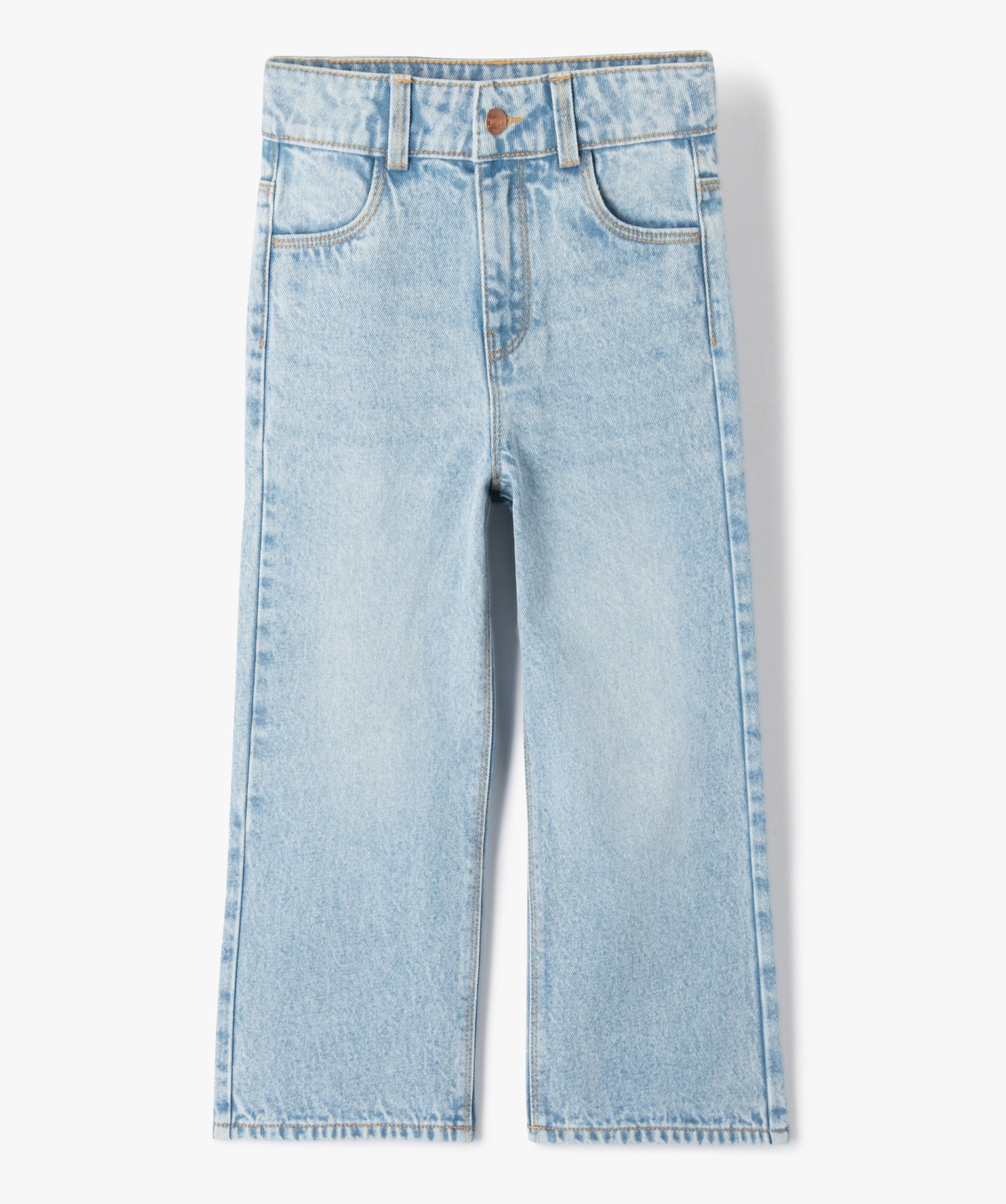 Jean fille coupe large bleach | GEMO