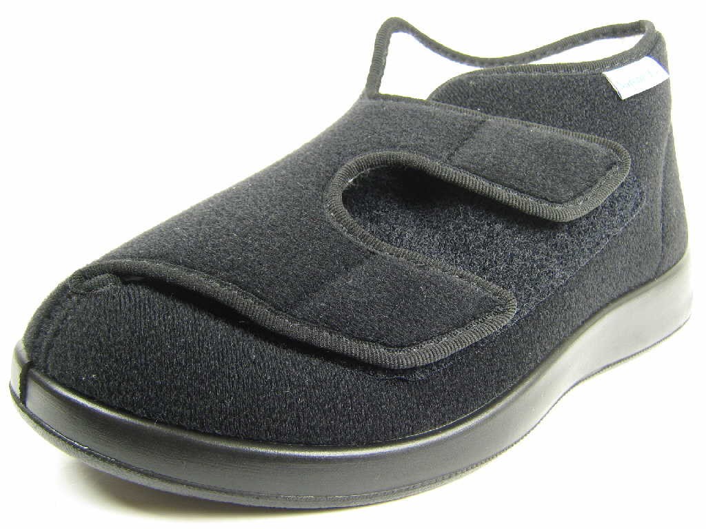 FLORETT Hausschuhe schwarz Genua schwarz PA-Velour