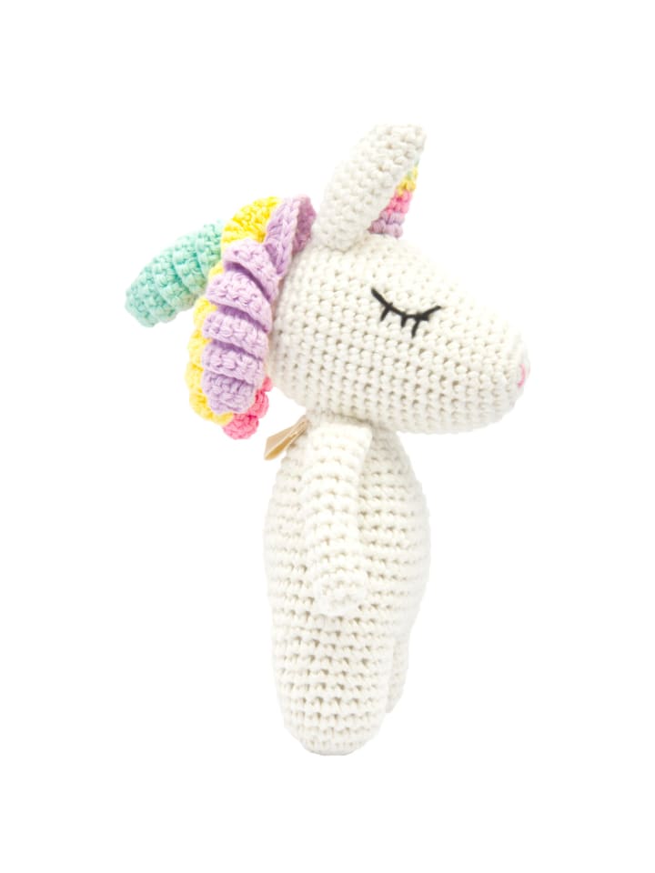 miniHeld Handgestrickter Einhorn gehäkelt aus Baumwolle Spielzeug 16 cm 0 Monate günstig kaufen onesize