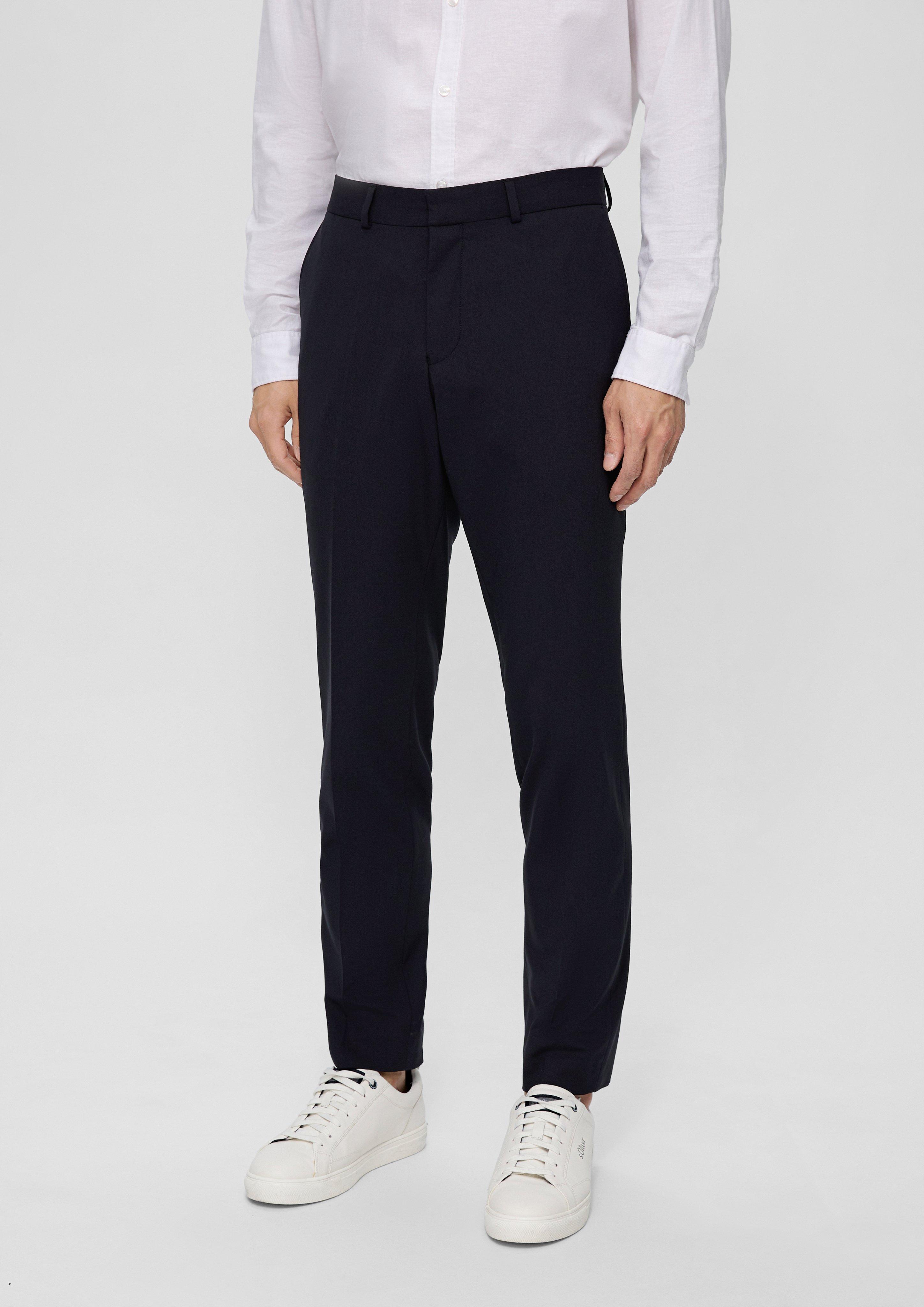 Slim: Elastische Anzughose in Wollmix  2134203-5952