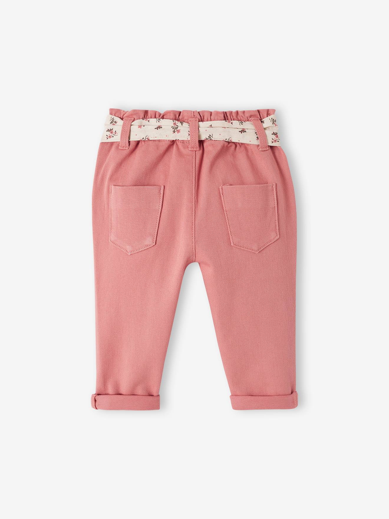 Pantalon avec ceinture en tissu bébé chaudron