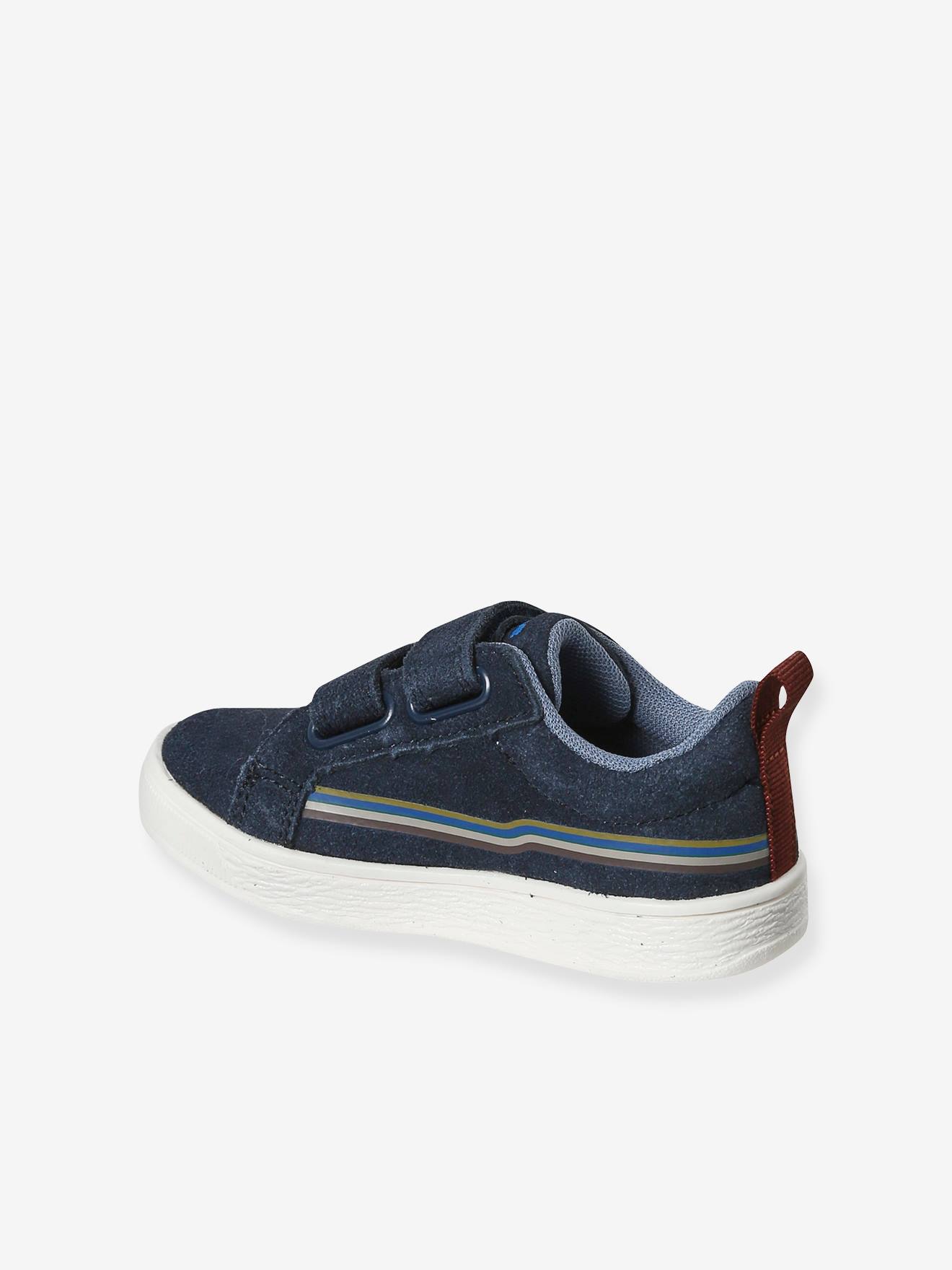 Baskets scratchées cuir enfant collection maternelle marine