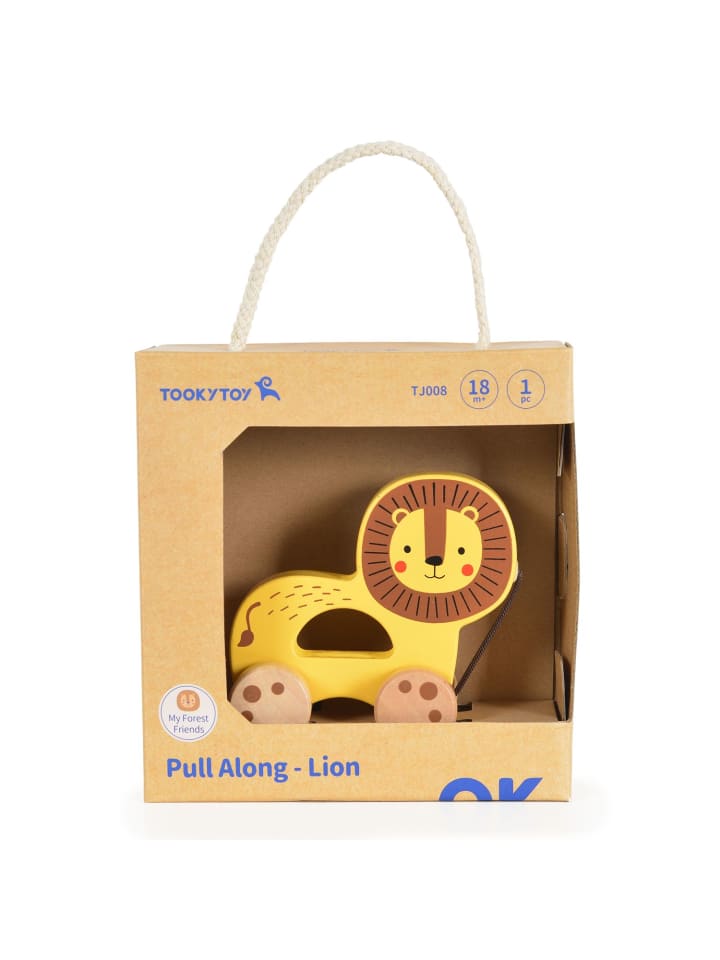 Tooky Toy Nachziehspielzeug Holztier in gelb günstig kaufen onesize
