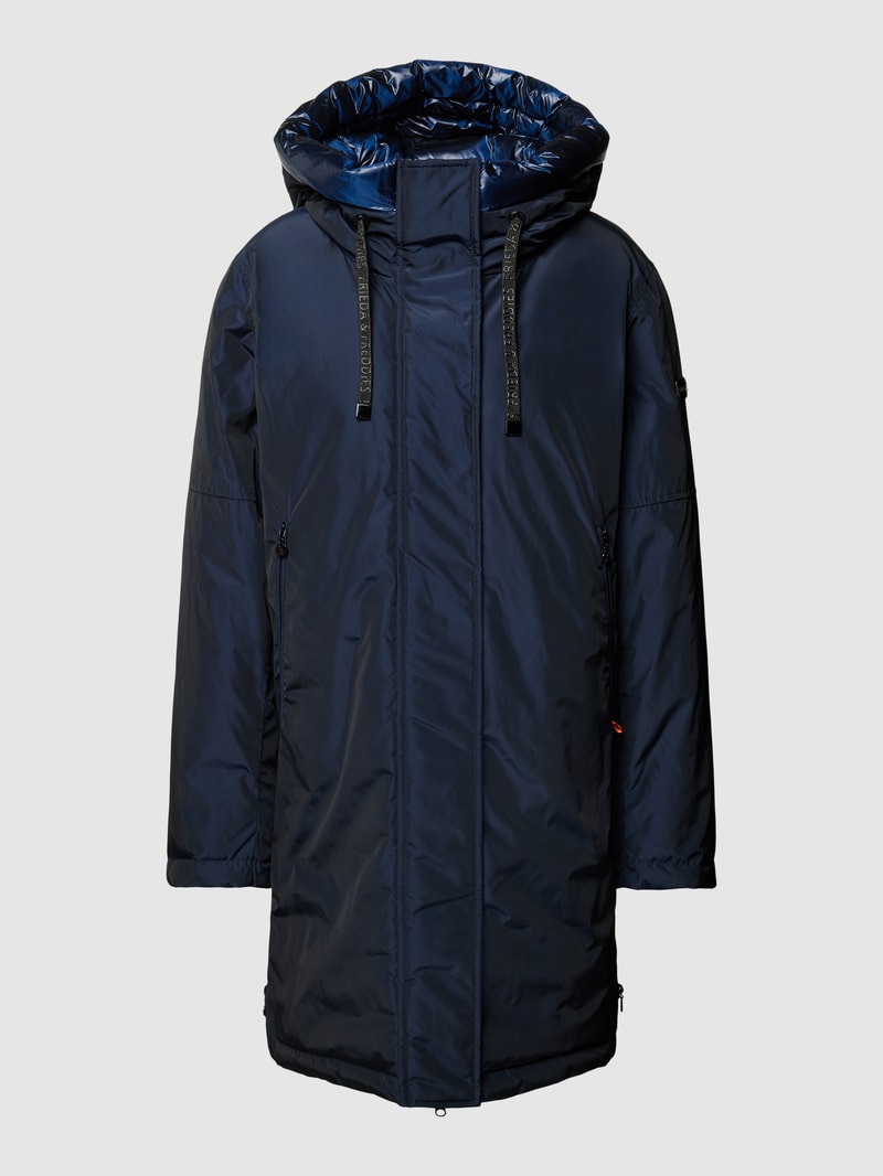 Parka mit Kapuze Modell 'PAYTEN' in marineblau