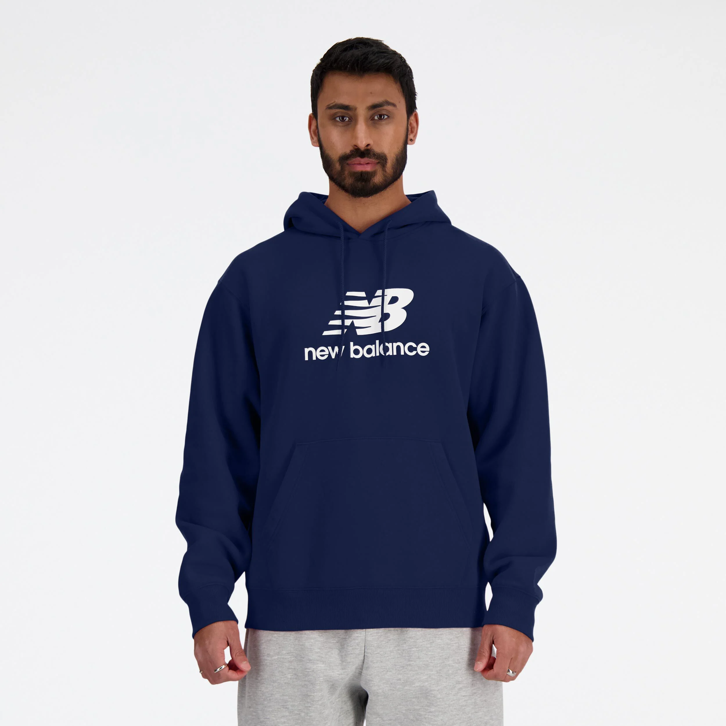 Logo French Terry Hoodie Hoody Herren - Dunkelblau