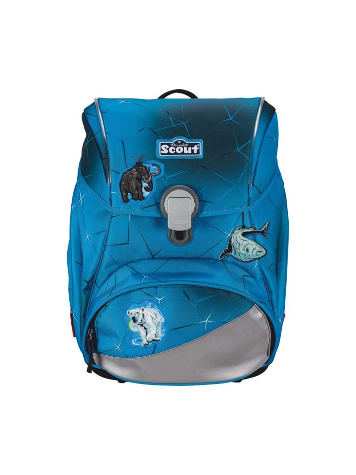 Scout Scout Alpha Schulranzen-Set 4 teilig Exklusiv Safety Light Polar Blue günstig kaufen onesize