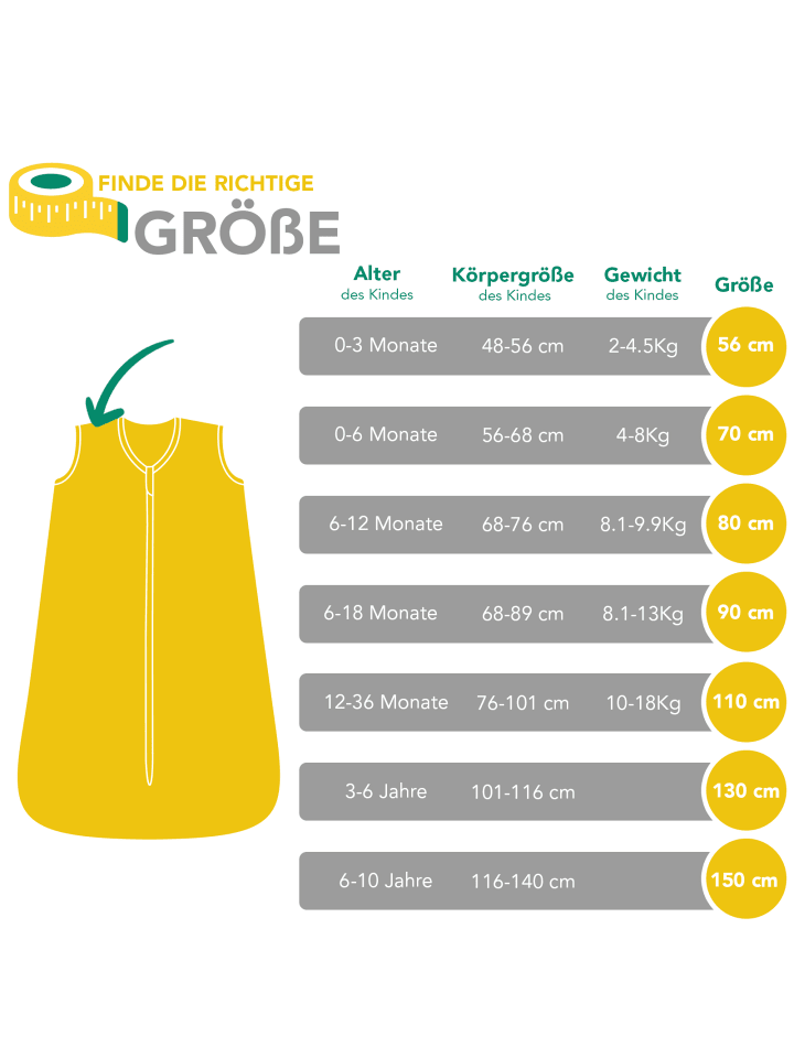 Schlummersack Babyschlafsack, 2.5 TOG in Weiß günstig kaufen