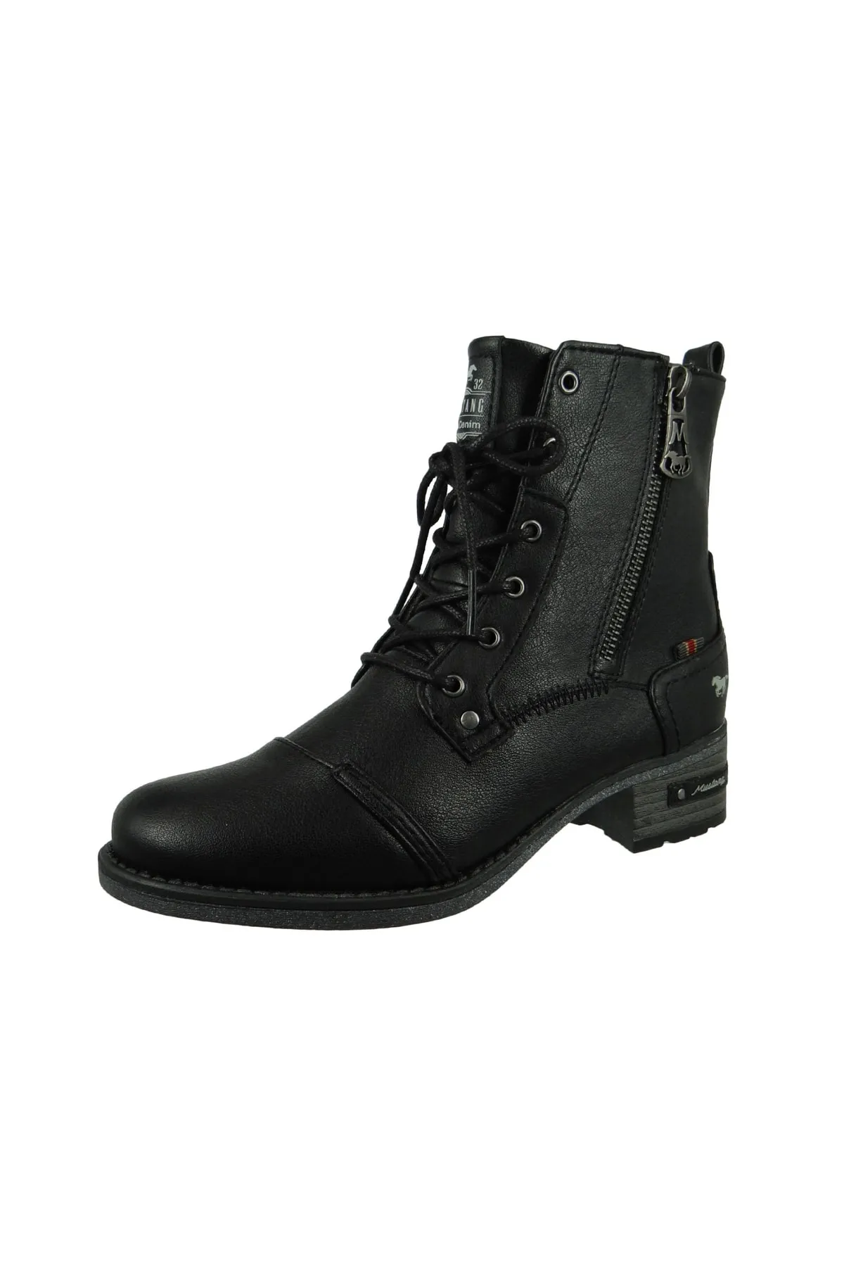 Mustang  Stiefelette - Schwarz - Blockabsatz