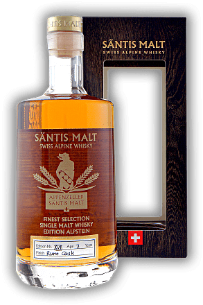 Säntis Malt Edition Alpstein No. XVII Rum Cask Finish 0,5 Liter Säntis Malt Edition Alpstein No. XVII Rum Cask Finish 0,5 Liter Fortlaufende, limitierte Edition.  Alter 7 J. - 0,5	 Liter - Vol 48%