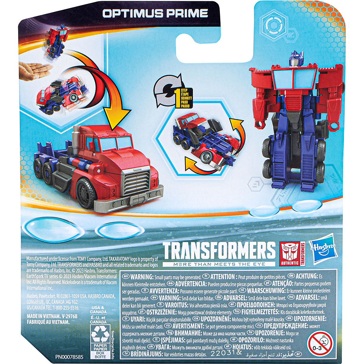Transformers EarthSpark 1-Step Flip Changer Optimus Prime Action-Figur