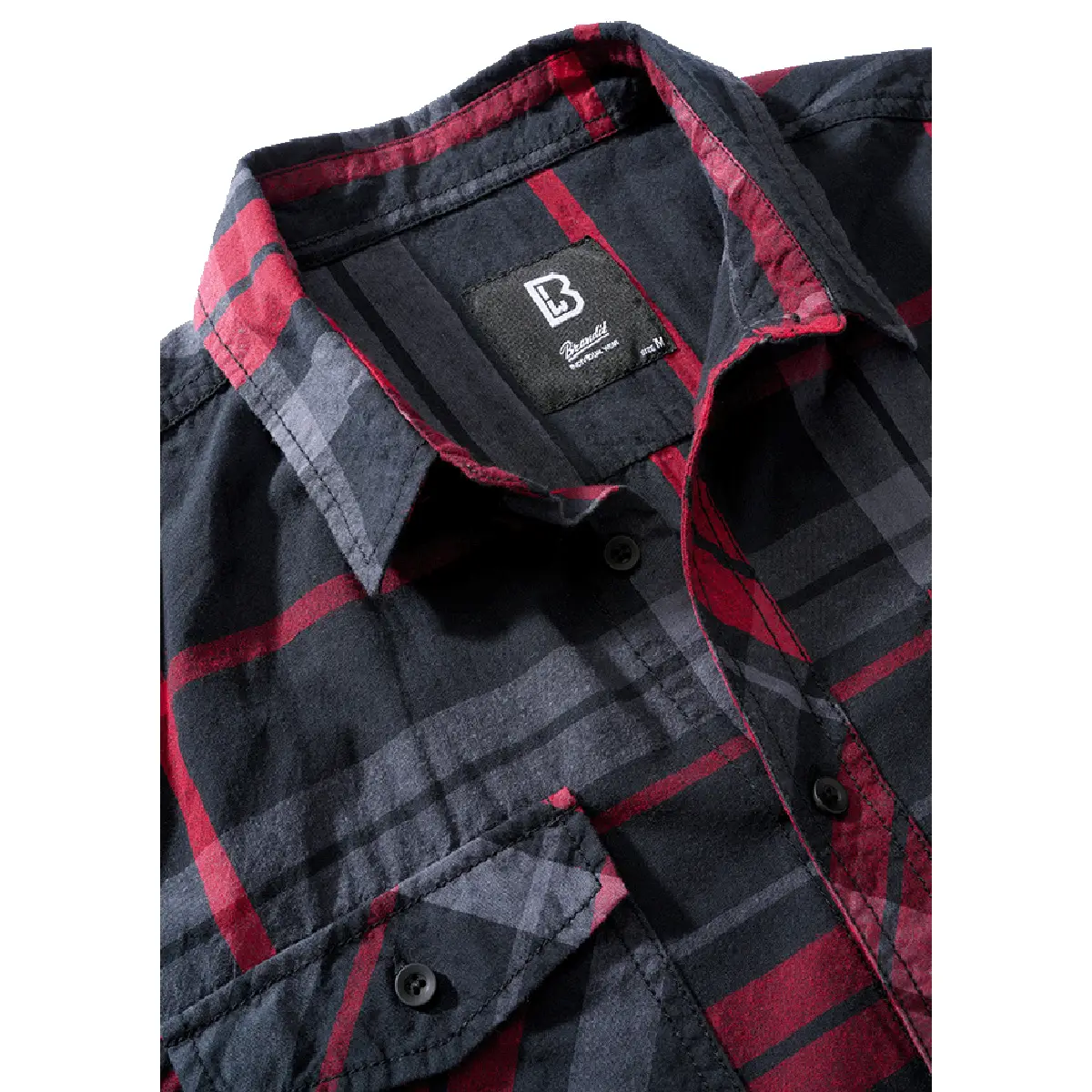 Brandit Roadstar Hemd anthrazit-rot