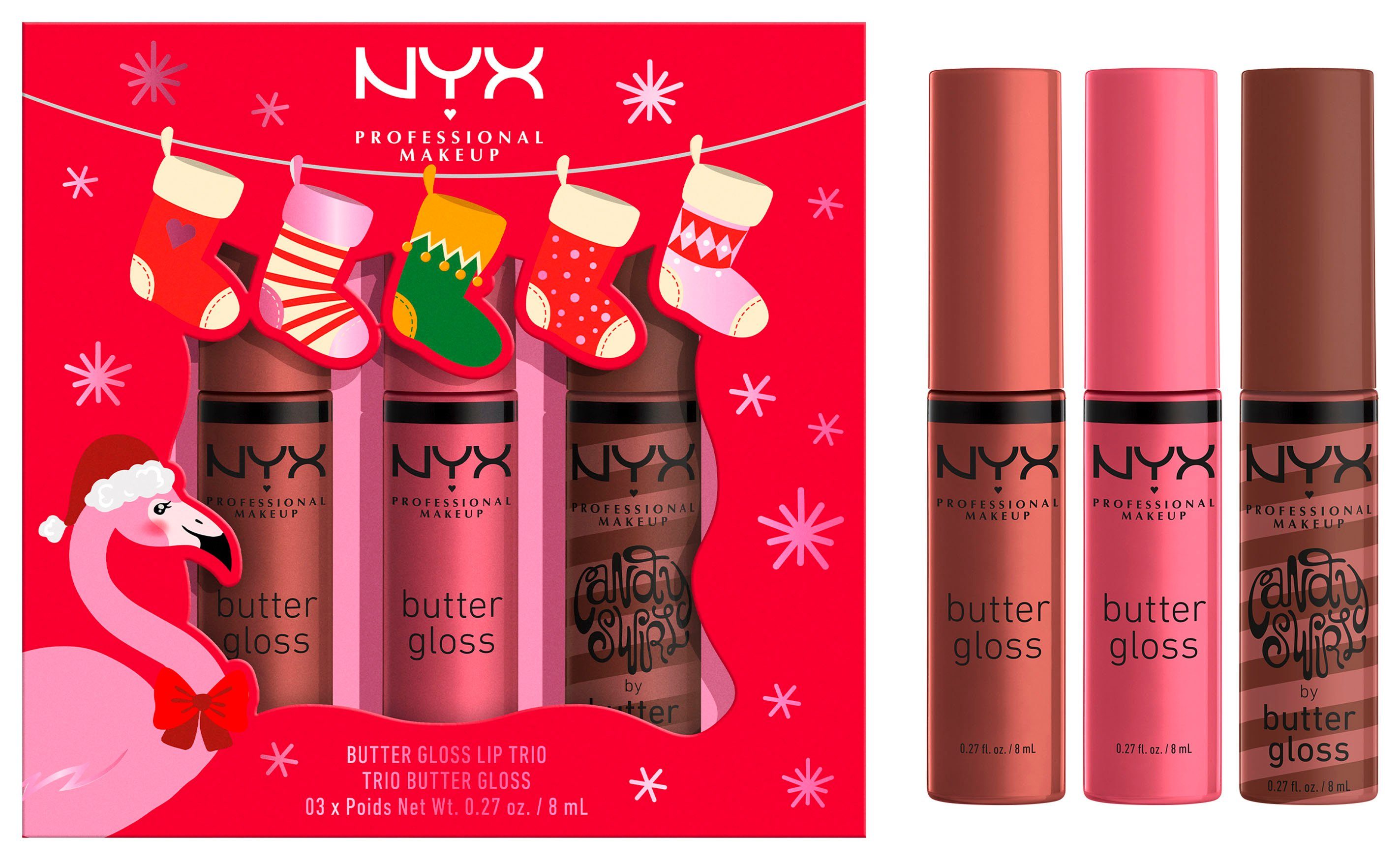 NYX Schmink-Set NYX Professional Makeup Butter Gloss Lip Trio