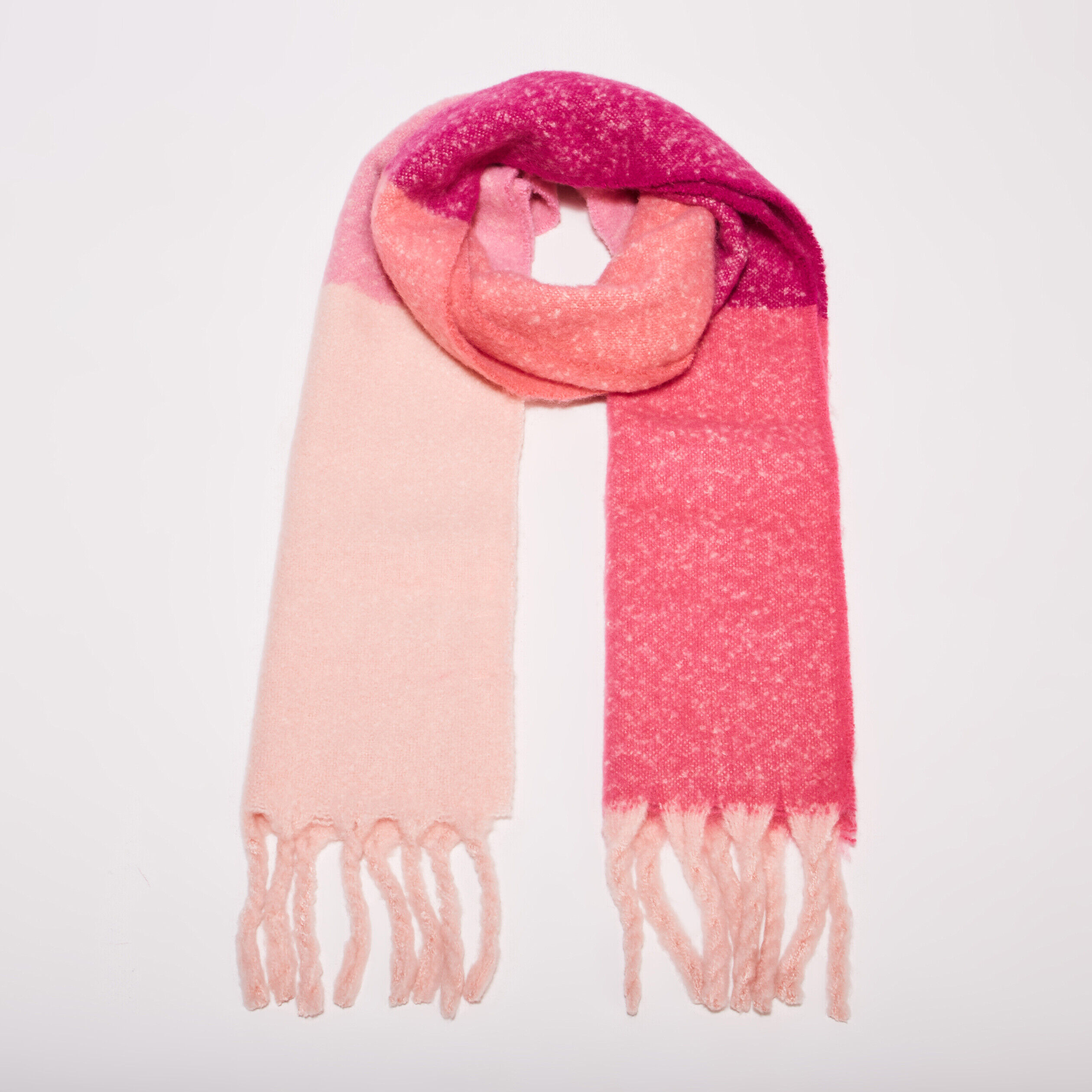 Écharpe avec franges rose fushia femme | Cache Cache