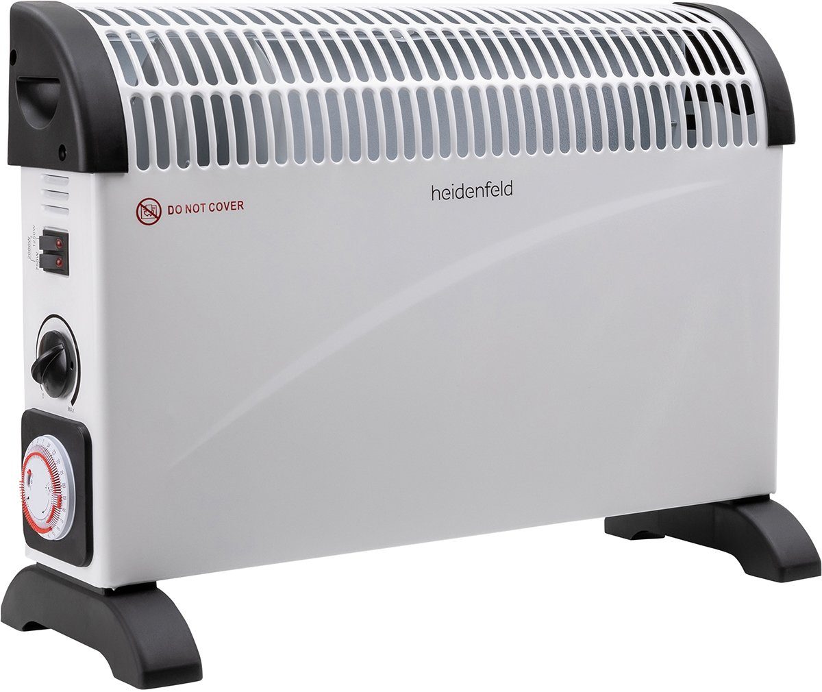 Heidenfeld Heizlüfter Konvektor Elektroheizung HL200 3 Jahre Garantie 3 Heizstufen, 2000 W, Mobil Energiesparend Heizung elektro Heizstrahler Konvektorheizung