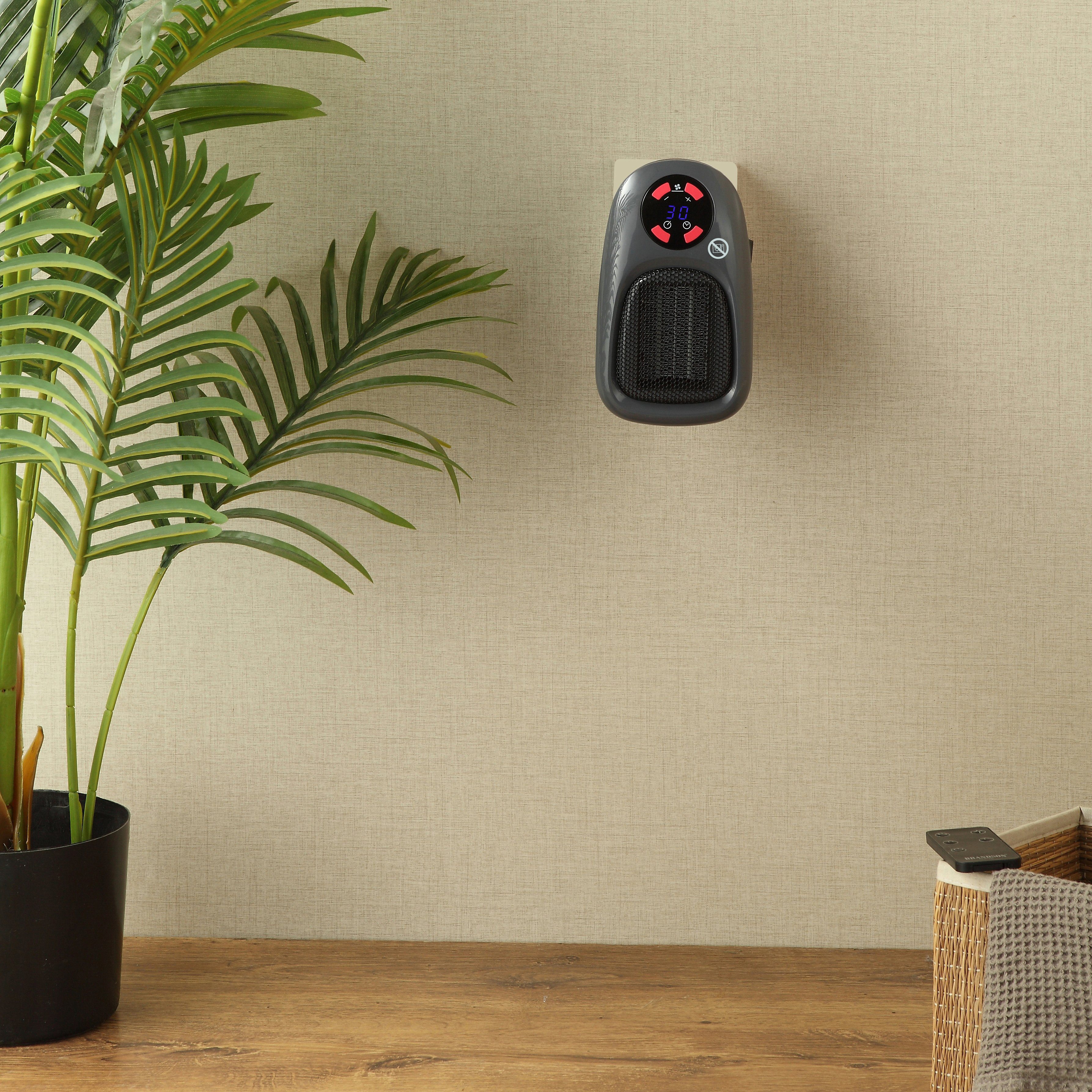 Balderia Schnellheizlüfter Steckdosenheizung Plug-In Heater SH500, 500 W, Steckdosen Mini Heizlüfter 500W