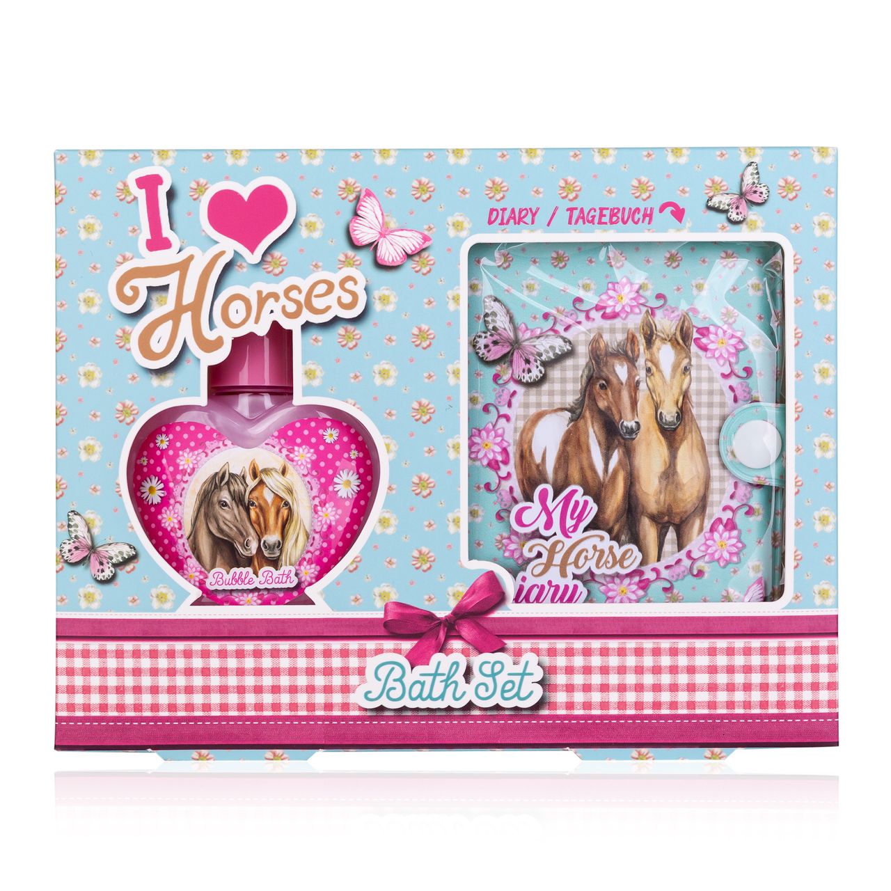 accentra Badeset I LOVE HORSES in Geschenkbox