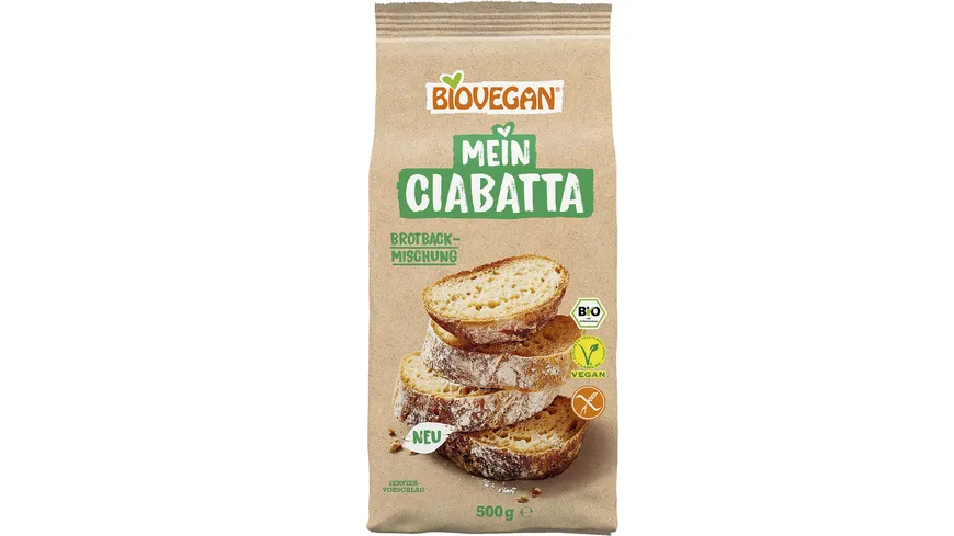 BIOVEGAN Bio Brotbackmischung Mein Ciabatta 500 g