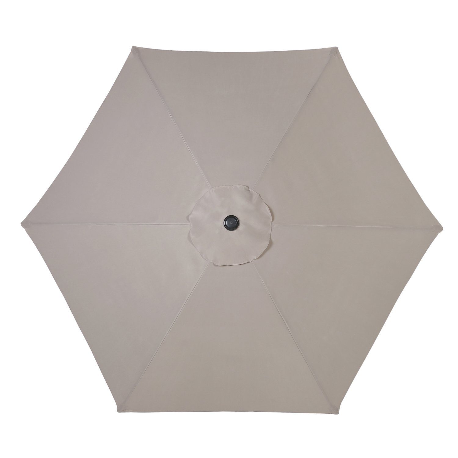 Sekey Sonnenschirm 270 cm Aluminium Sonnenschirm Kurbel mit Holzmaserung