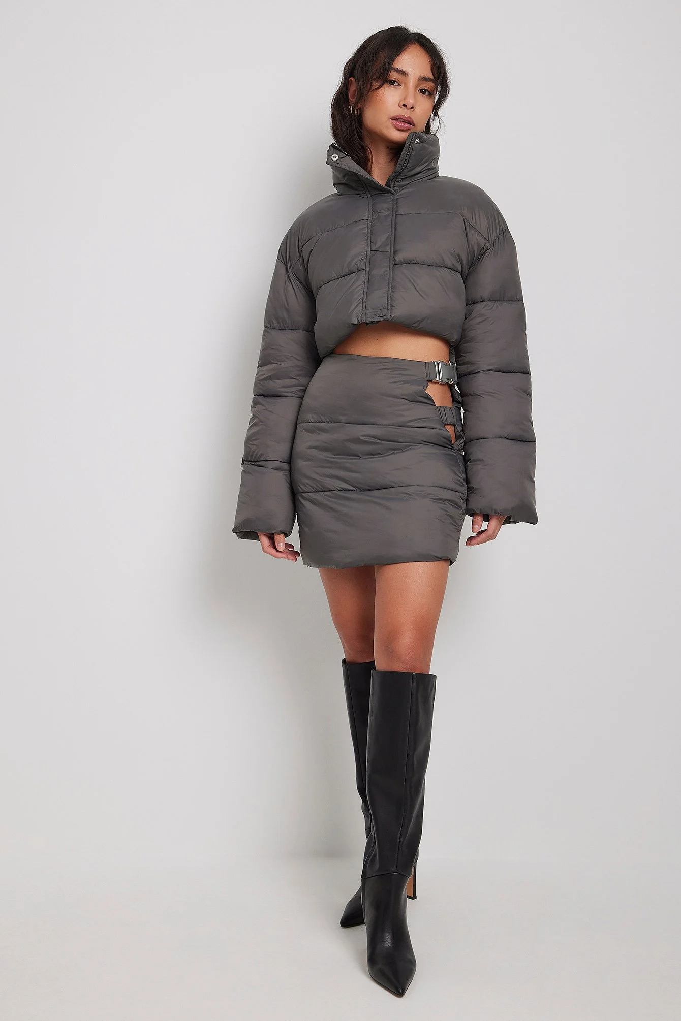 Gefütterte Crop-Jacke