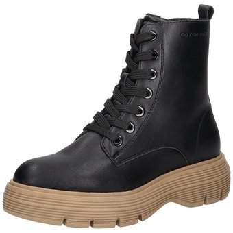 Tom Tailor Schnür Boots in schwarz