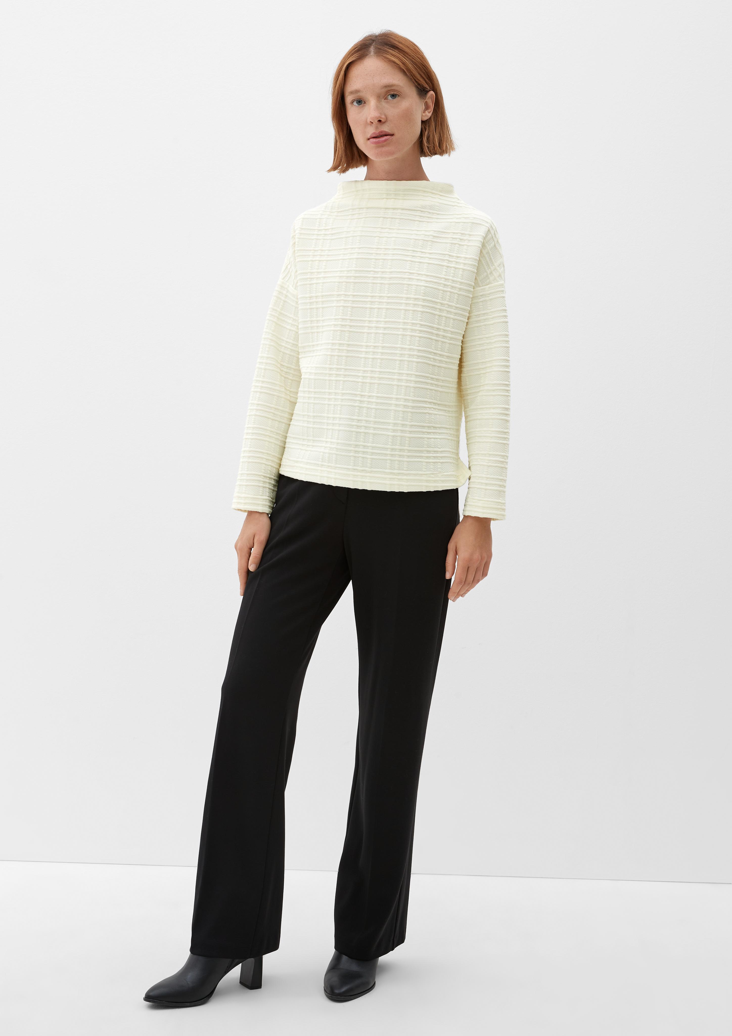 Sweatshirt aus kariertem Jacquard  2121844-0200
