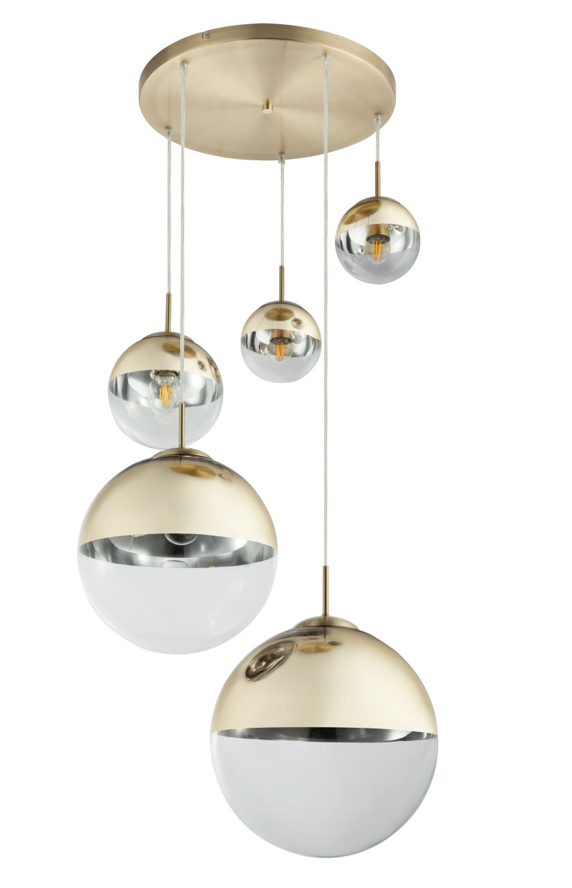 Globo Lighting - VARUS - Hängeleuchte Metall goldfarben, 3x E27