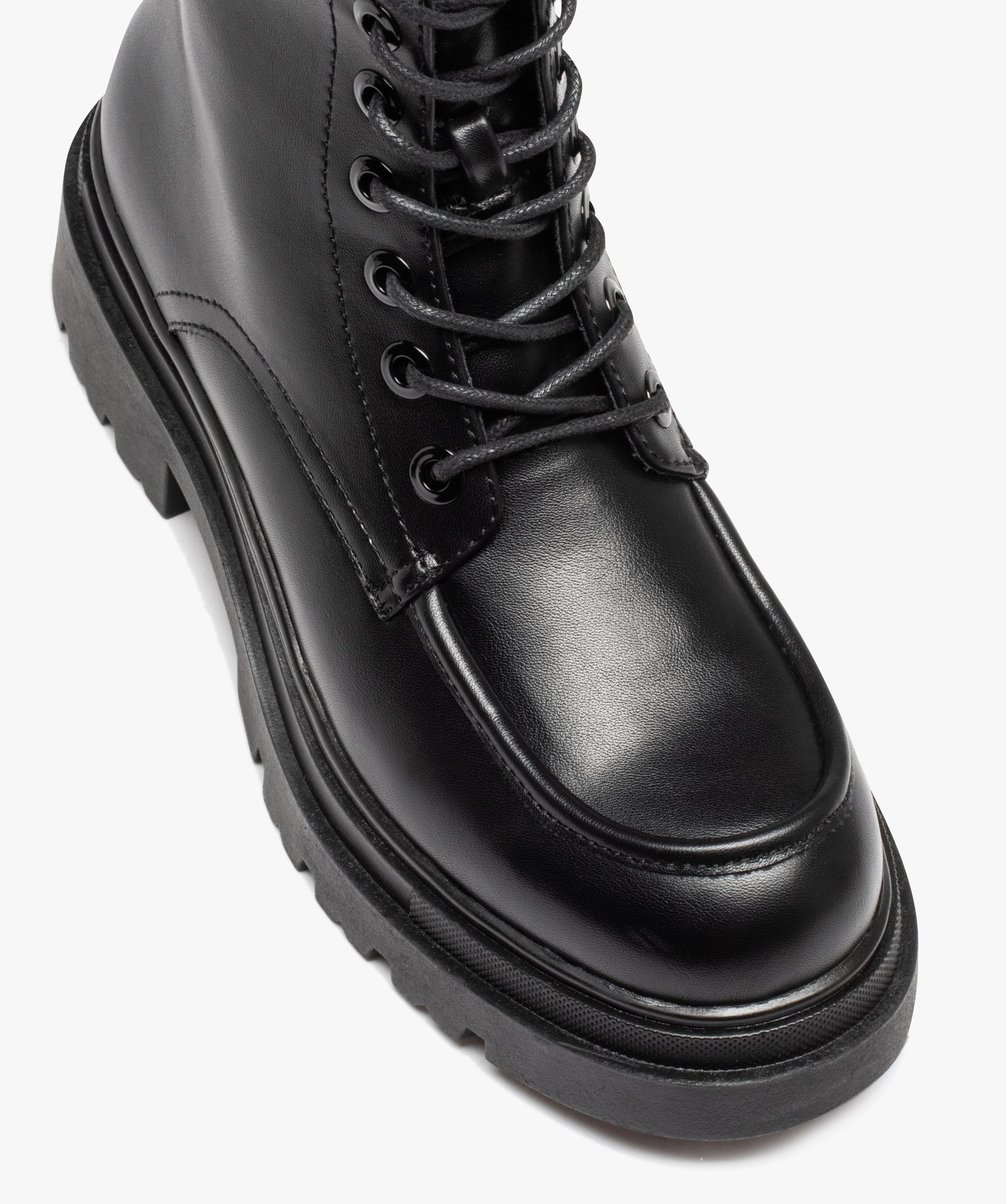 Boots doublés sur semelle crantée femme noir | GEMO