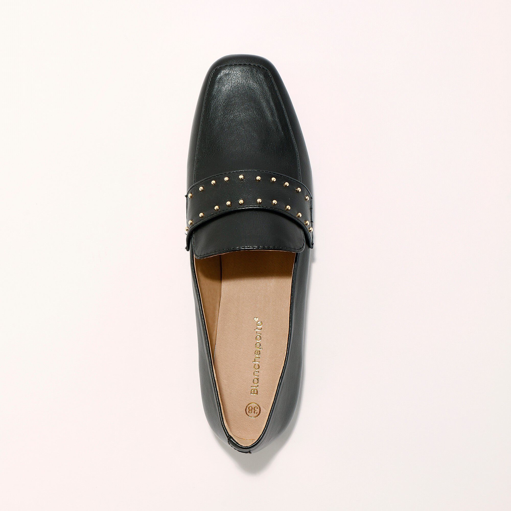 Mocassins cloutés à bout carré