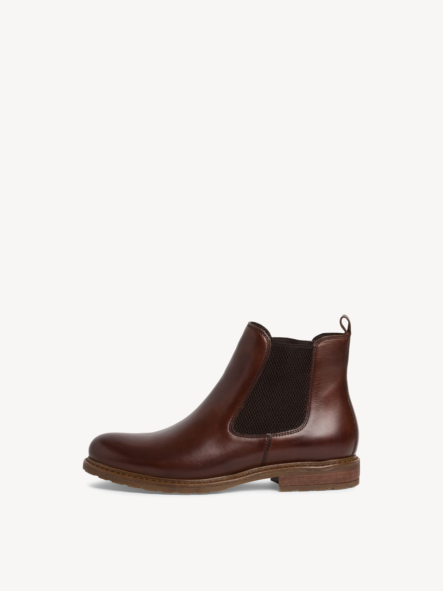 Bottine Chelsea en cuir - marron