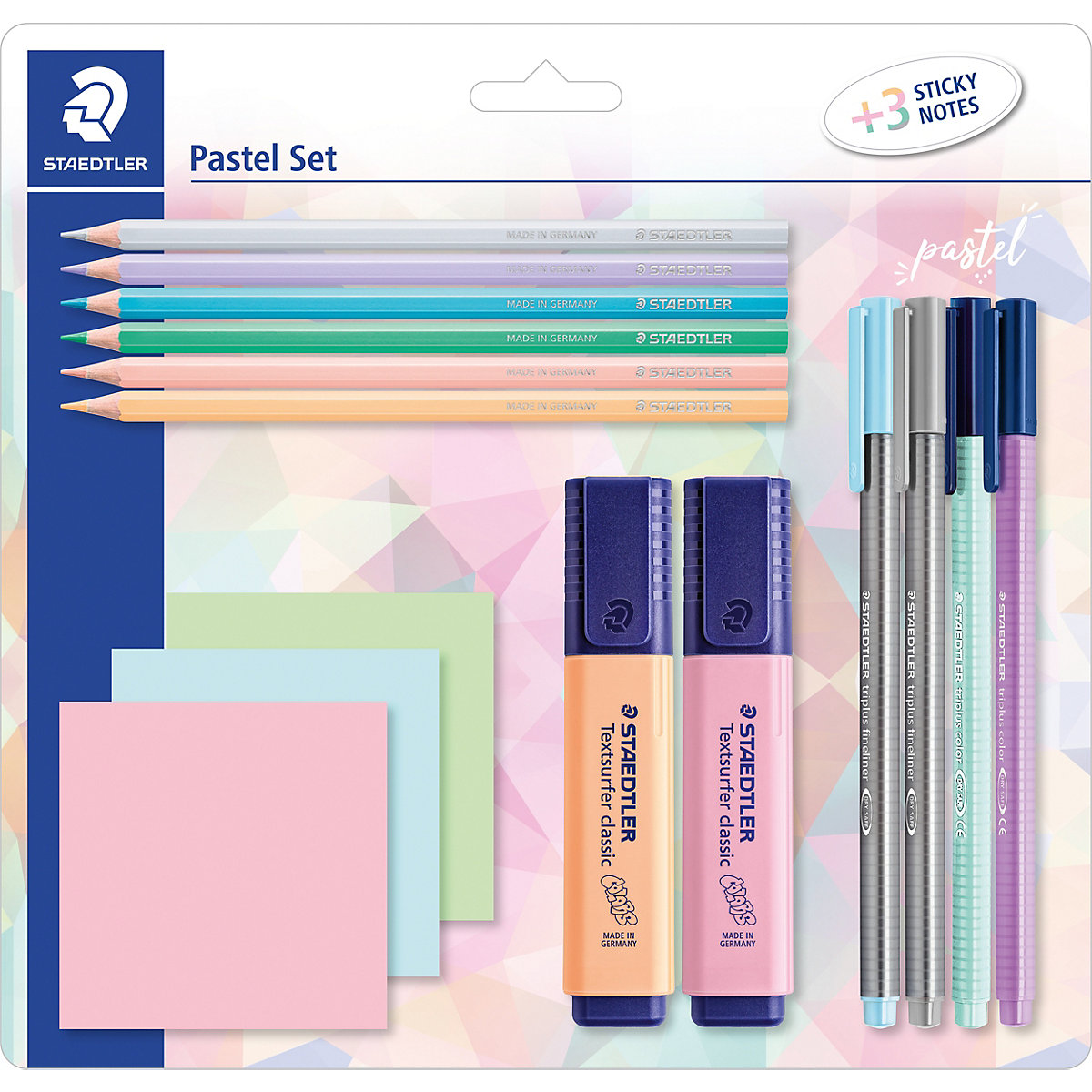 Notiz- und Schreibset Pastel, 12-tlg.