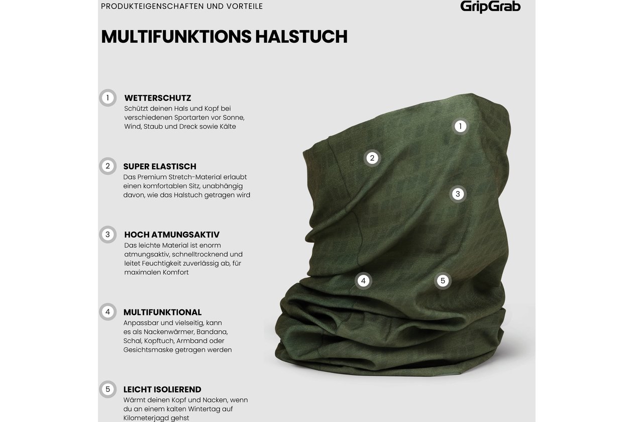 GRIPGRAB Multifunctional Neck Warmer - 2023