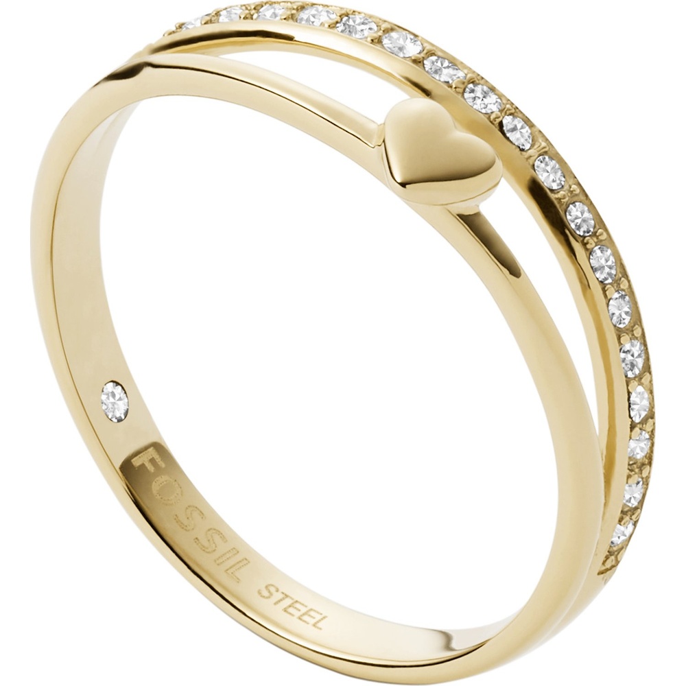 Fossil Bague pour femme Acier inoxydable or Bague