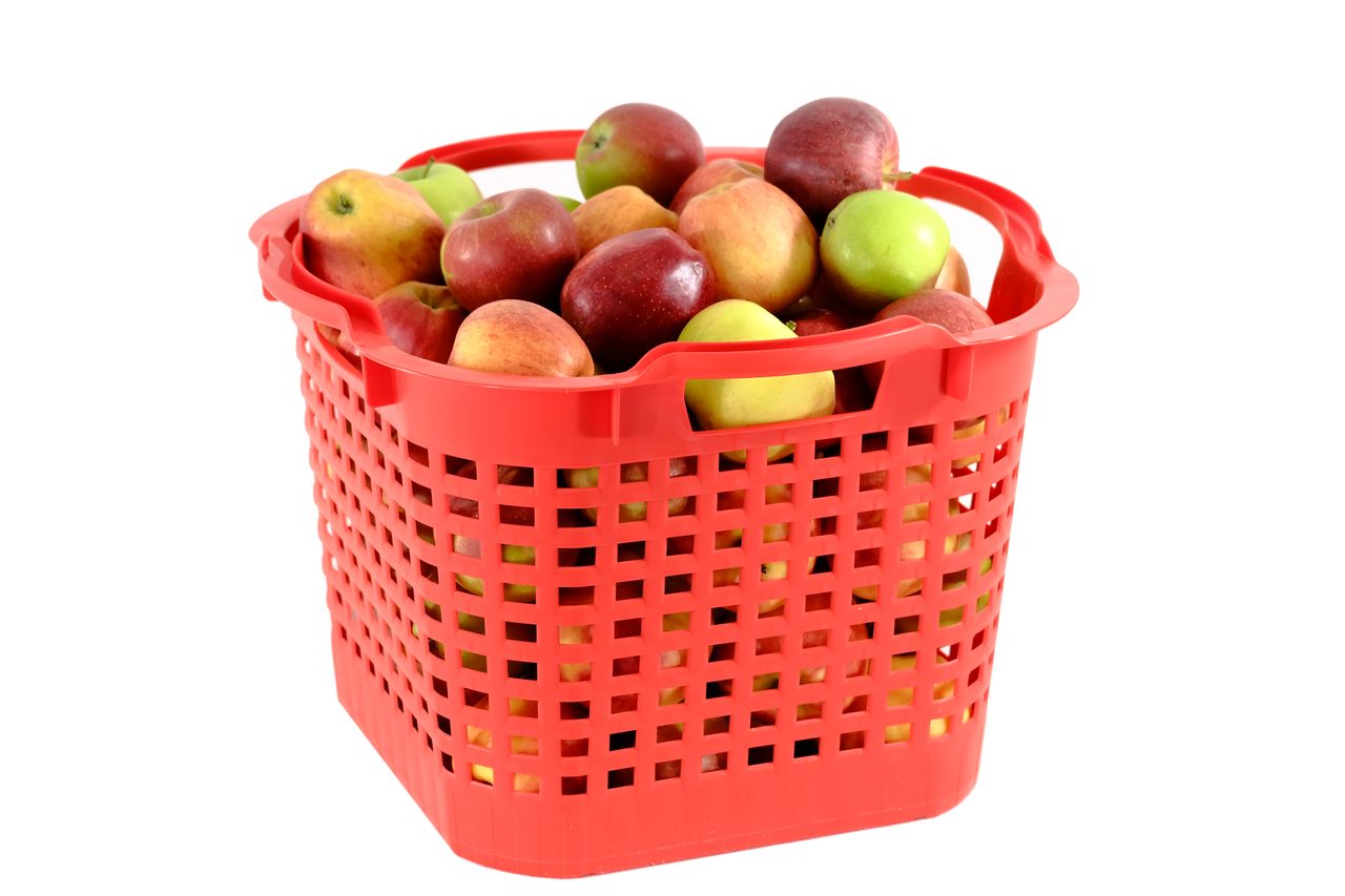 GreenLife Uni-Korb 25 kg, 10 Stück, drehstapelbar, rot
