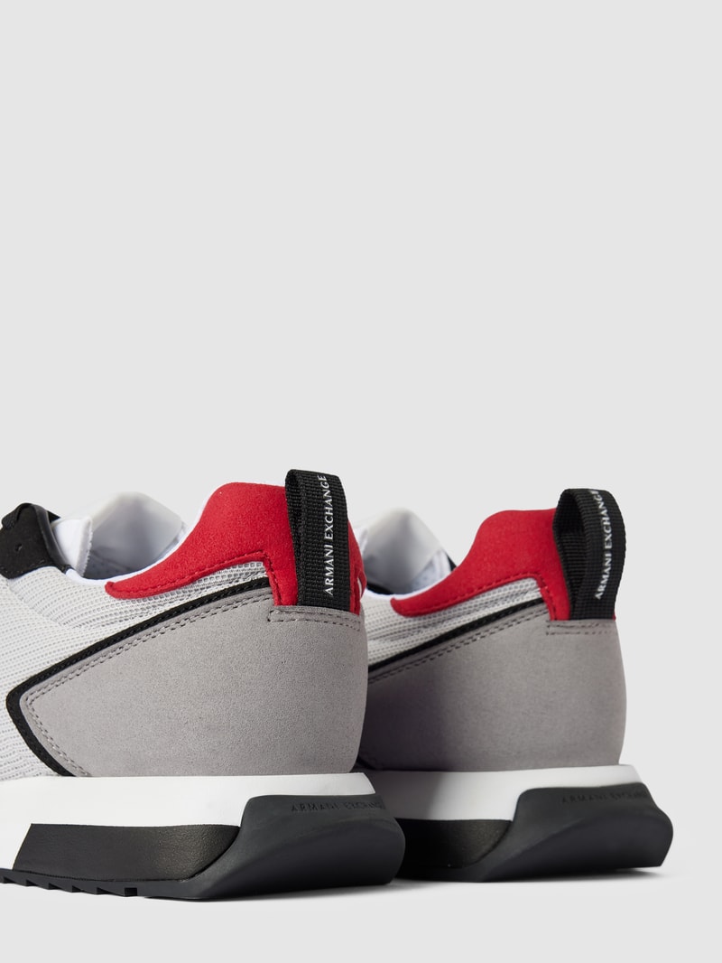 Sneaker mit Label-Details Modell 'ENGLISH' in hellgrau