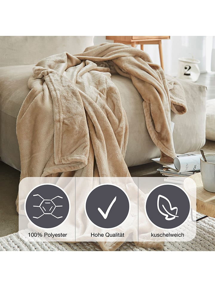 Ibena Wohndecke ''Olbia'' in Beige günstig kaufen