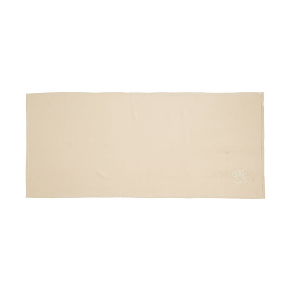Fleece-Heimtierdecke mit Pfotenstick, 70 x 140 cm, beige