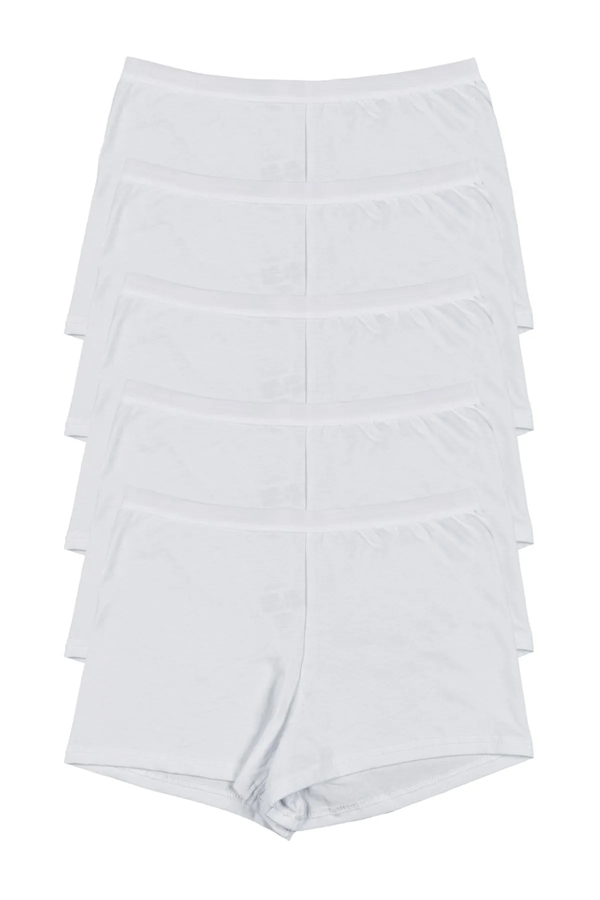 Nicoletta  Damen-Boxershorts im 5er-Pack Weiß