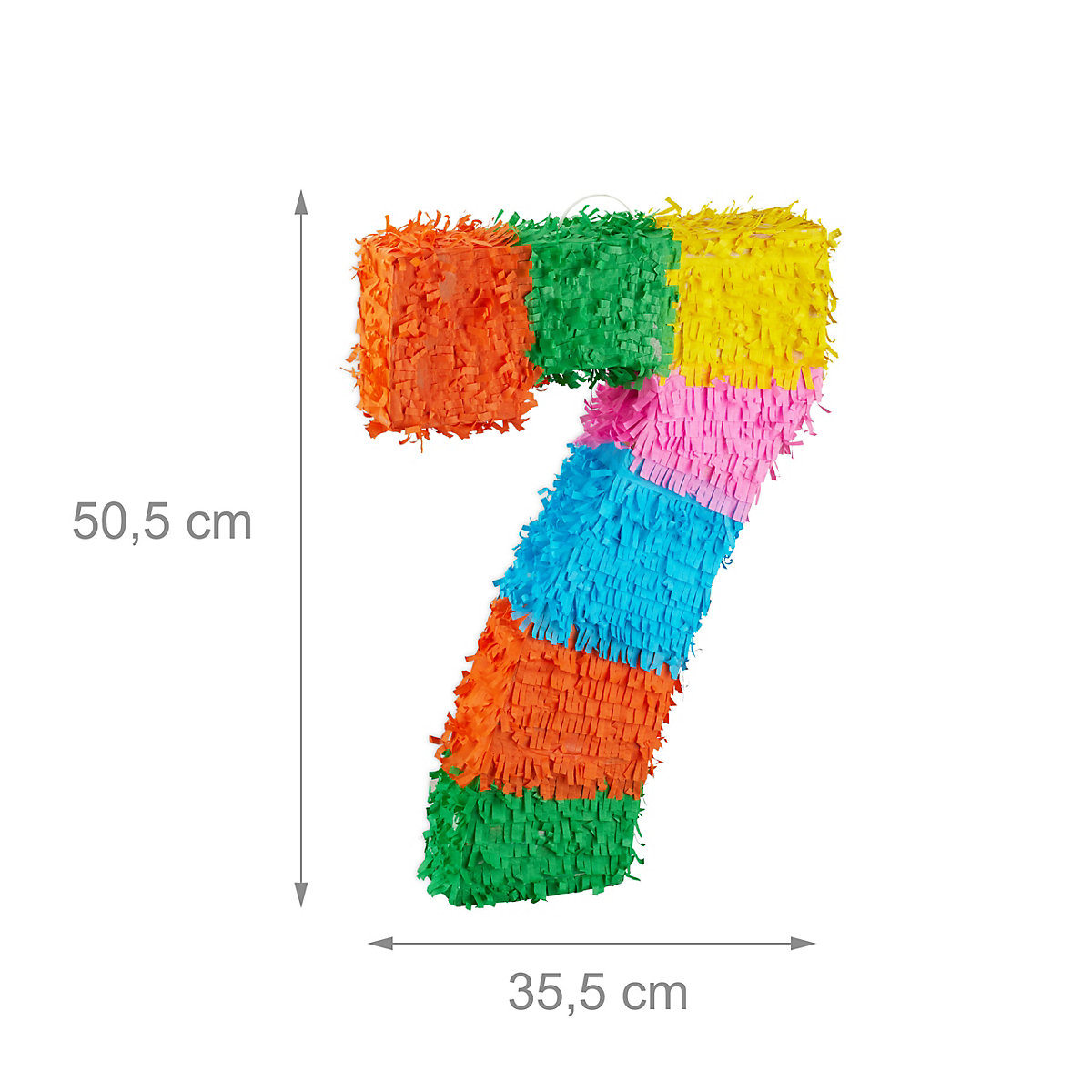 3-teiliges Pinata Set Zahl 7