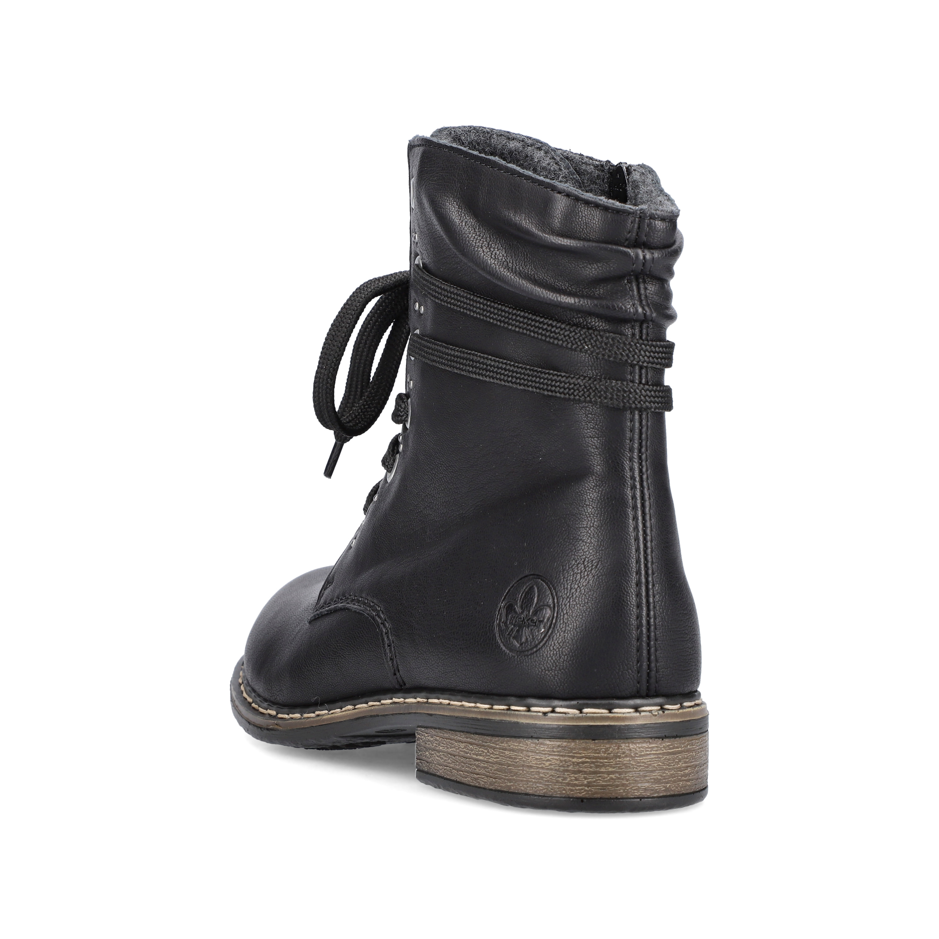 Rieker Damen Schnürstiefel asphaltschwarz