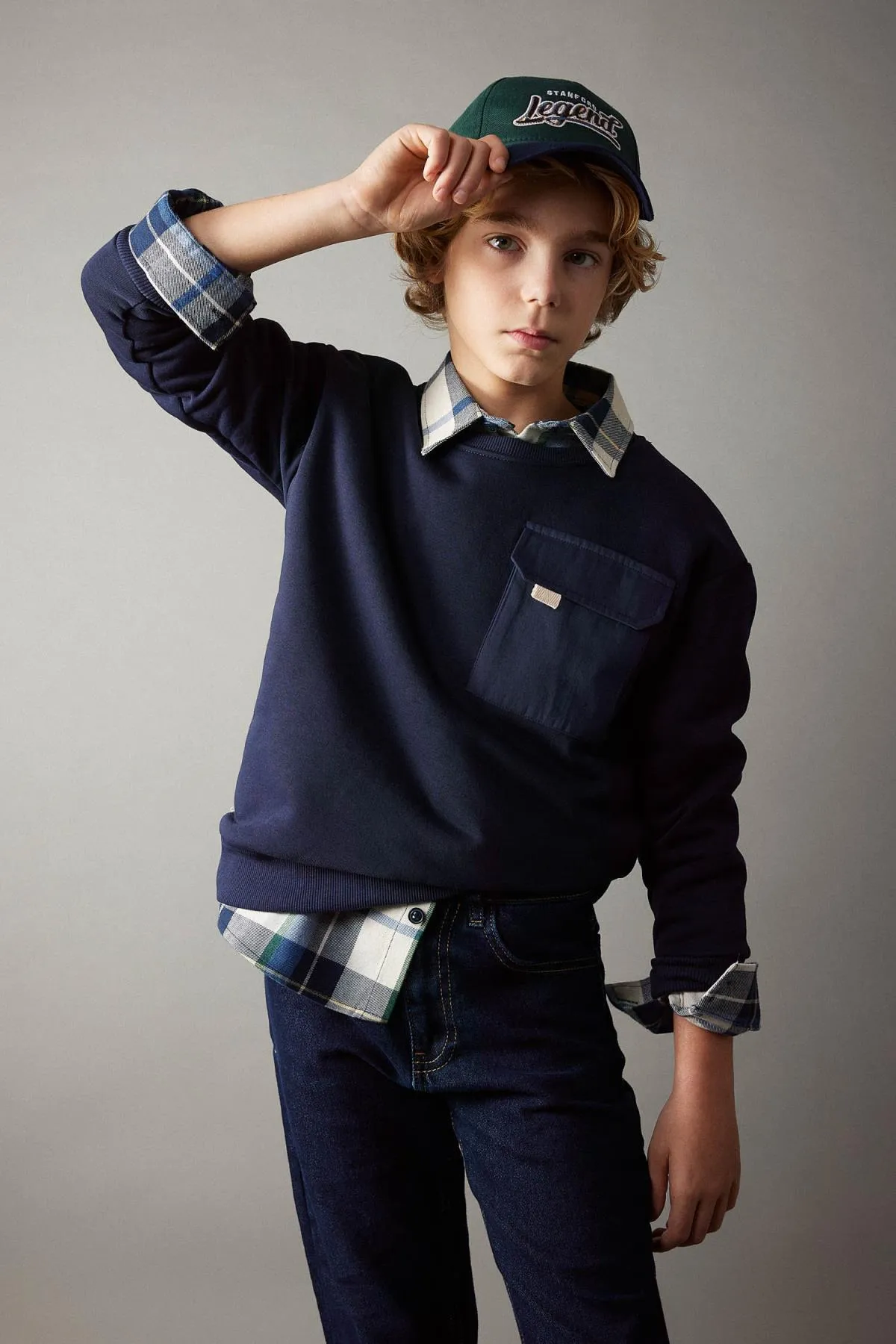 DeFacto  Dickes Sweatshirt mit Rundhalsausschnitt in Oversize-Passform für Jungen